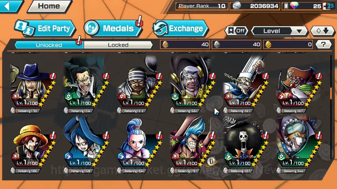 One Piece Bounty Rush Accounts Global|3 EX 1 MAX|Devine Shanks,5Elder Nusjuro,Fil image 8