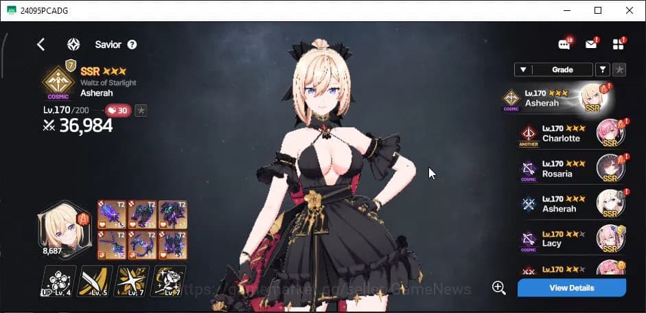 StarSavior Accounts Global|Lv 57|WellBuild,23 SSR 8 TopTier[(AsherahWa image 1