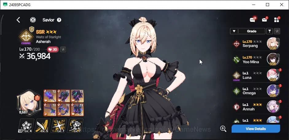 StarSavior Accounts Global|Lv 57|WellBuild,23 SSR 8 TopTier[(AsherahWa image 10