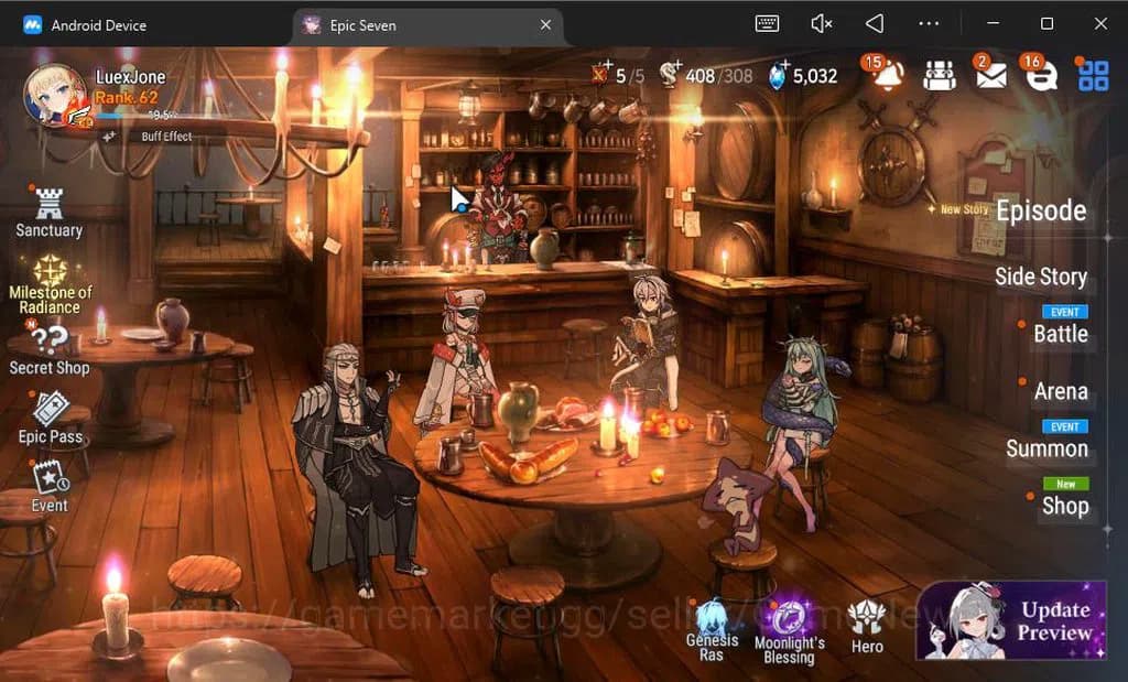 Epic Seven Accounts GLOBAL Unverif|11 ML(Salome,LOT Scales,BYSHwayoung image 1