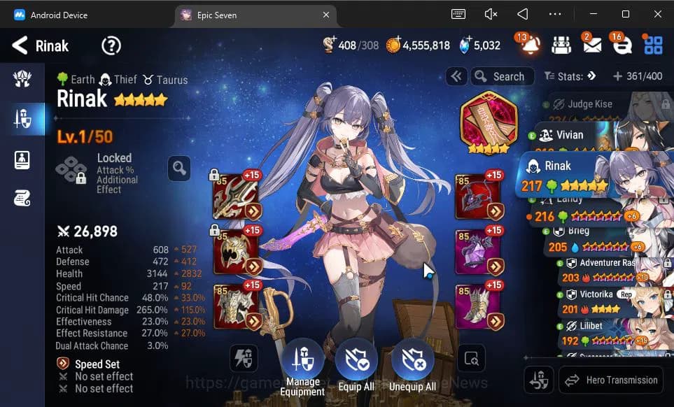 Epic Seven Accounts GLOBAL Unverif|11 ML(Salome,LOT Scales,BYSHwayoung image 5