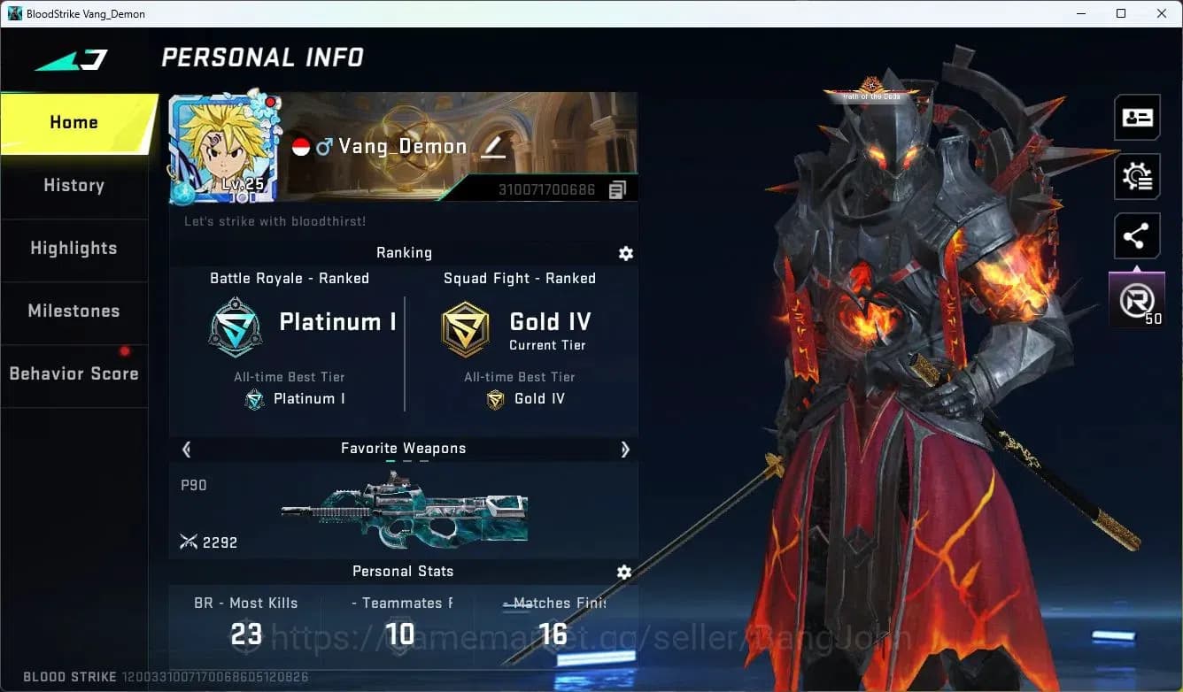 Blood Strike Accounts ASIA | 2 Collab Skins | 1 Legendary Skins | 7 Lege image 2