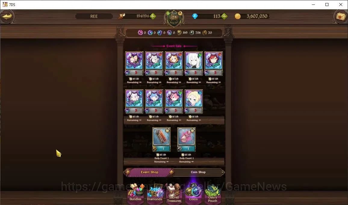 The Seven Deadly Sins: Grand Cross Accounts Global|3M CC|113 DM|4 LR+5 UR+Collab ReZero|S&B6/6 image 13