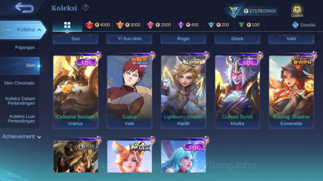 Mobile Legends: Bang Bang Accounts HERO 91 |skin 124 cc natalia, saber saber, saber L image 7