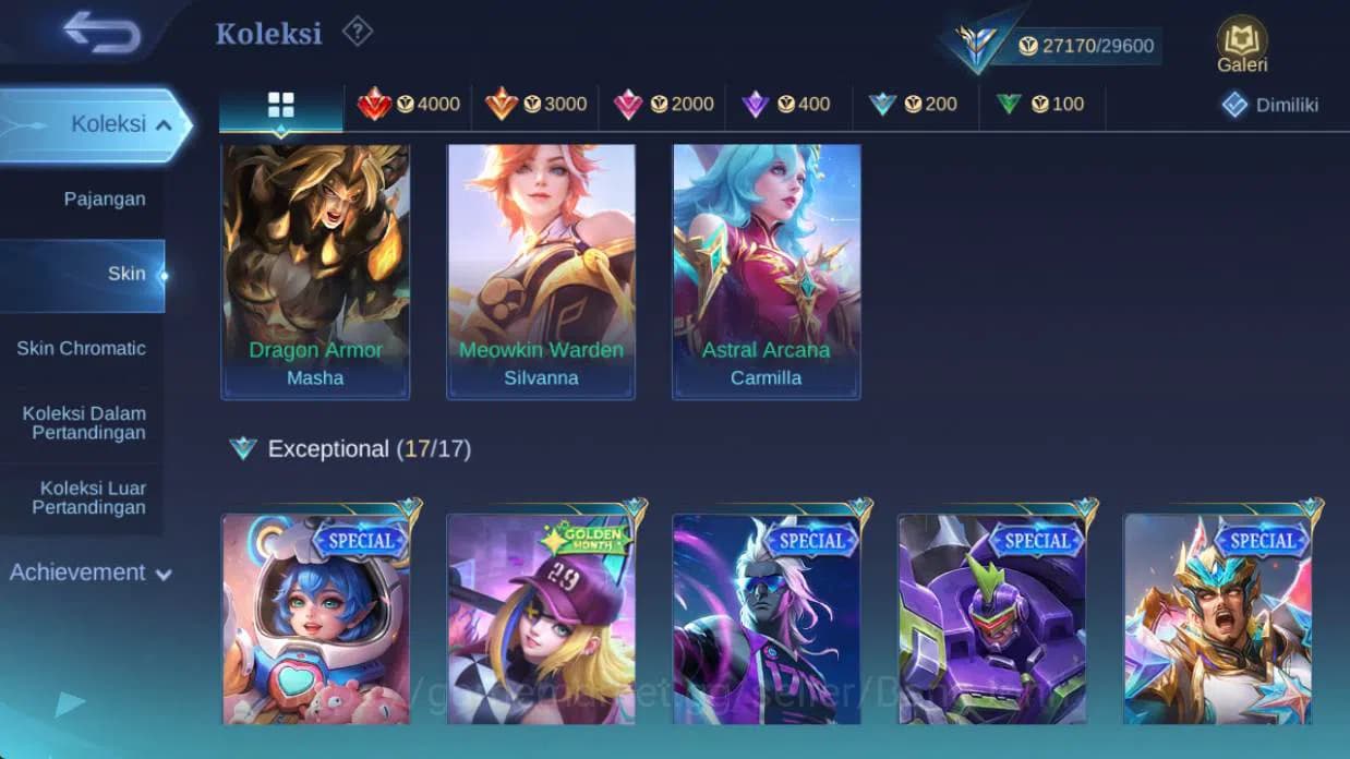 Mobile Legends: Bang Bang Accounts HERO 91 |skin 124 cc natalia, saber saber, saber L image 8
