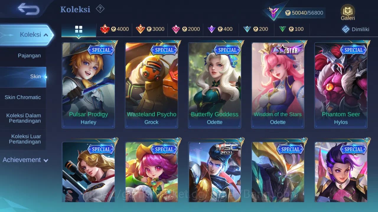 Mobile Legends: Bang Bang Accounts Hero 92 Skin 200 | KOF Dyrroth, Karina | CC Nata | image 10