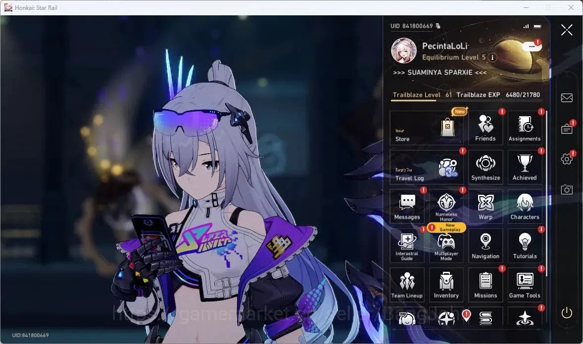 Honkai Star Rail Accounts ASIA | TL61 | Silver Wolf Lv80, Yao Guang Lv80, Hu image 1
