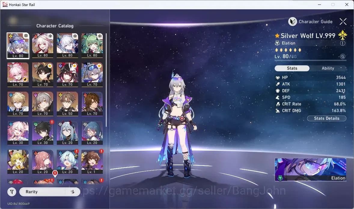 Honkai Star Rail Accounts ASIA | TL61 | Silver Wolf Lv80, Yao Guang Lv80, Hu image 2