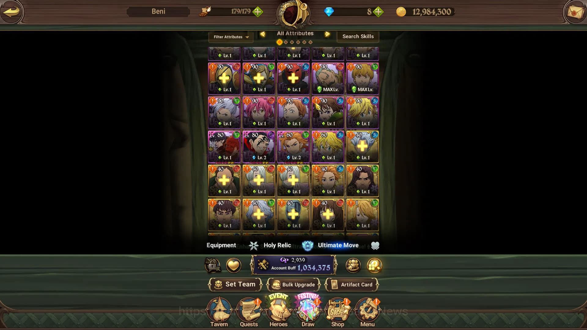 The Seven Deadly Sins: Grand Cross Accounts Global|1M CC|Starter Ch5| 4 UR | Merlin & Escanor, image 5