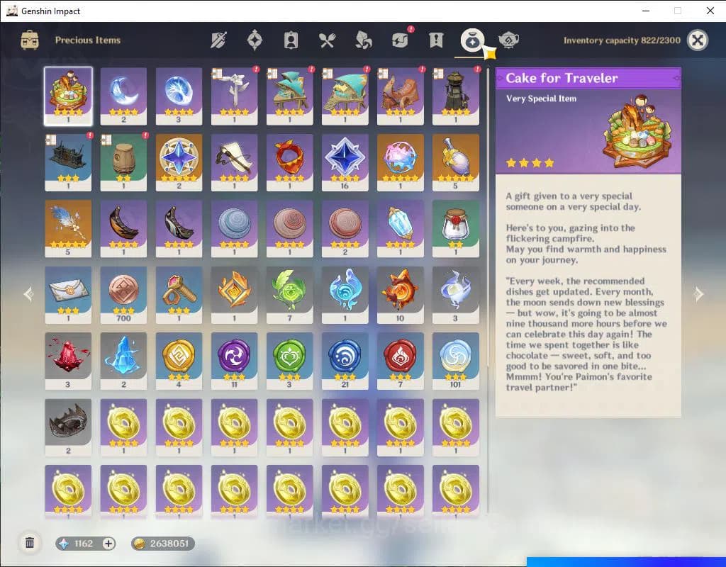 Genshin Impact Accounts Asia|AR 56|9 Limited 4+(*5Weapon)|BaizuC1,EulaC1,N image 12