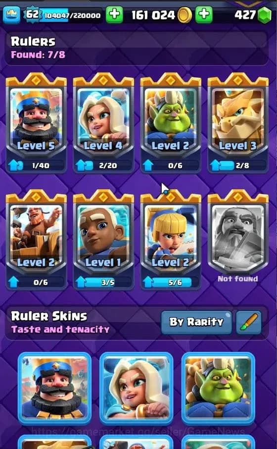 Clash Royale Accounts Lv 62|Trophy 10704|KTL 15|Limited Skin|Card 121|4 image 13