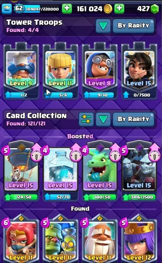 Clash Royale Accounts Lv 62|Trophy 10704|KTL 15|Limited Skin|Card 121|4 image 16