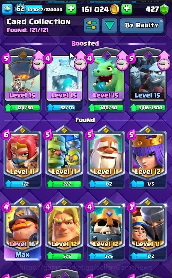 Clash Royale Accounts Lv 62|Trophy 10704|KTL 15|Limited Skin|Card 121|4 image 17