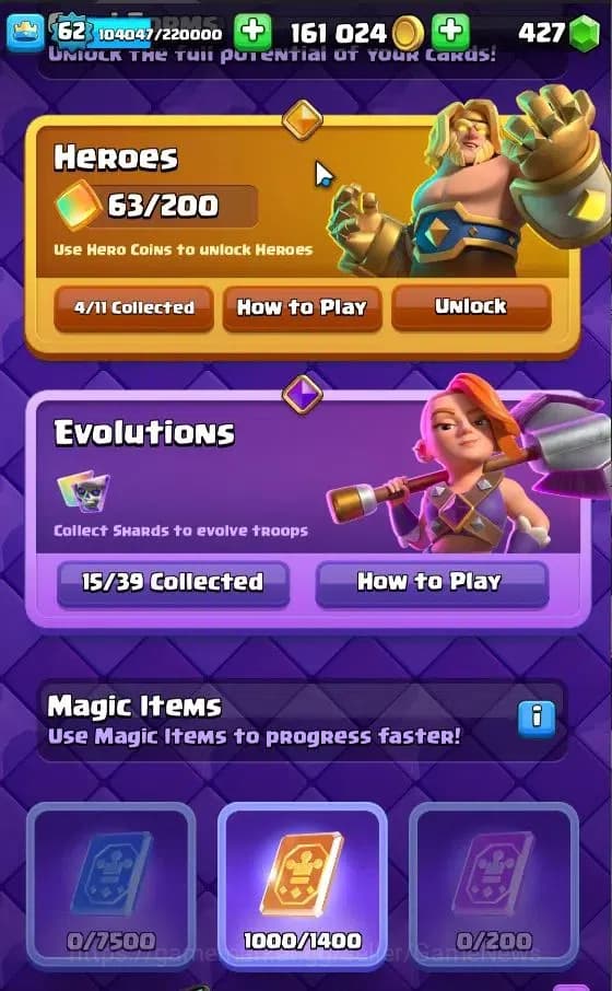 Clash Royale Accounts Lv 62|Trophy 10704|KTL 15|Limited Skin|Card 121|4 image 5