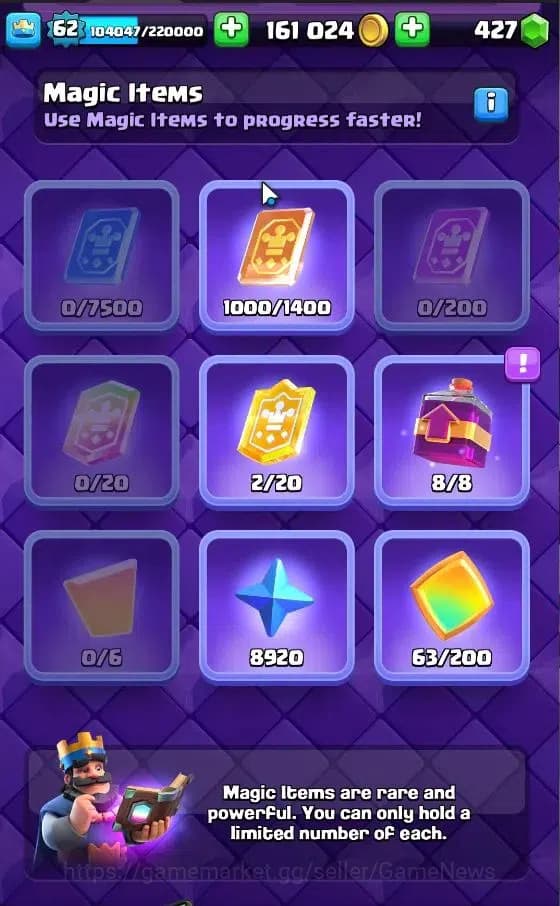 Clash Royale Accounts Lv 62|Trophy 10704|KTL 15|Limited Skin|Card 121|4 image 6