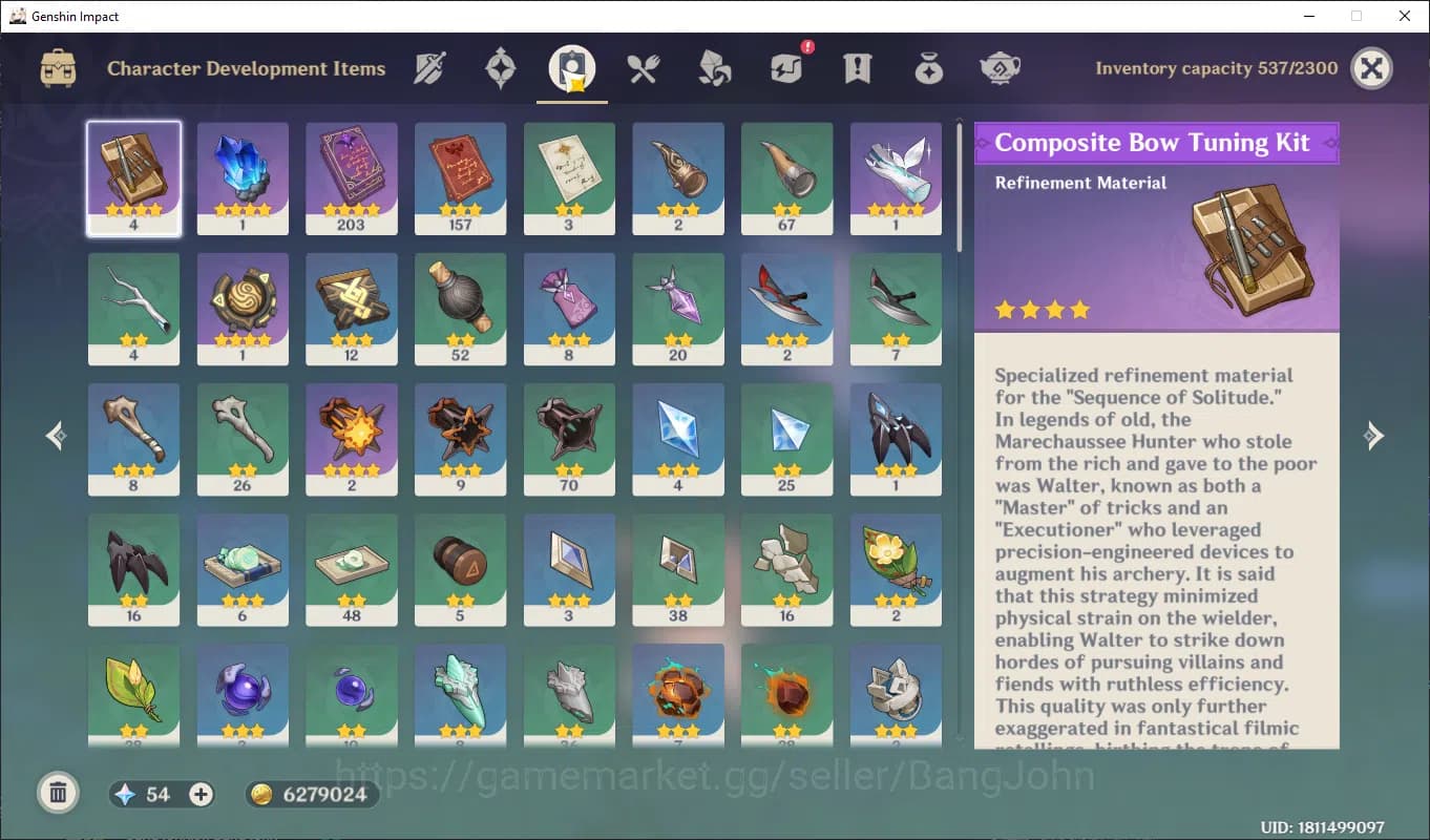 Genshin Impact Accounts ASIA | AR 40+ | varessa, citlali, nahida, mona, je image 7