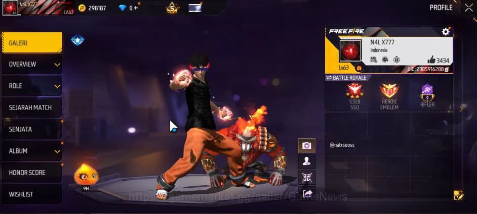 Free Fire Accounts Indonesia|M1887 Sterling Conqueror Lv7|XM8 Destiny image 18