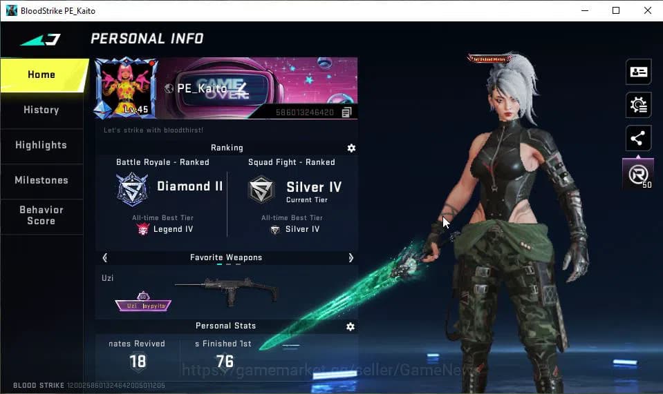 Blood Strike Accounts ASIA|Melee ULTRA Sword-Voidedge|8 ULTRA [EMMA,ETHA image 20