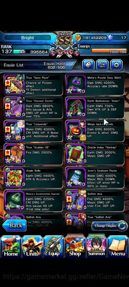 Grand Summoners Accounts Global|Rank 137|2 Sp Art+32 Ascend+11 TW|[Okarun,R image 13