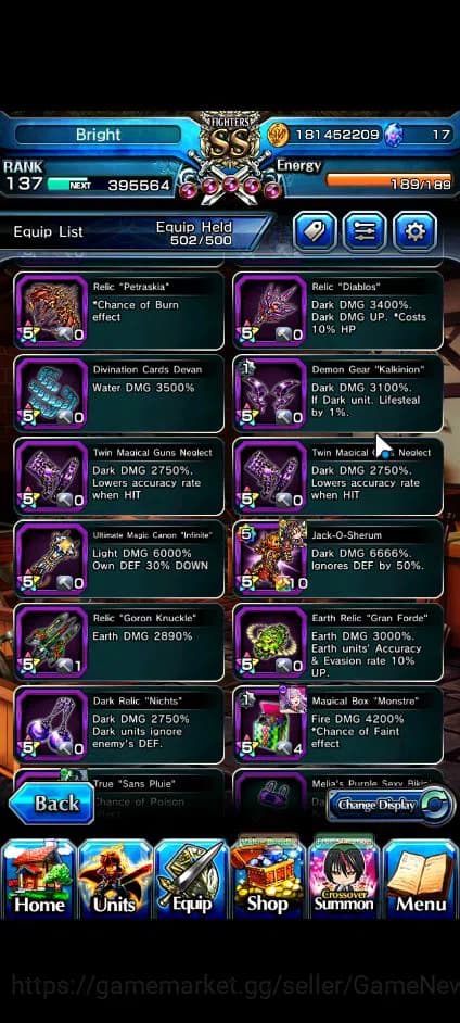 Grand Summoners Accounts Global|Rank 137|2 Sp Art+32 Ascend+11 TW|[Okarun,R image 14