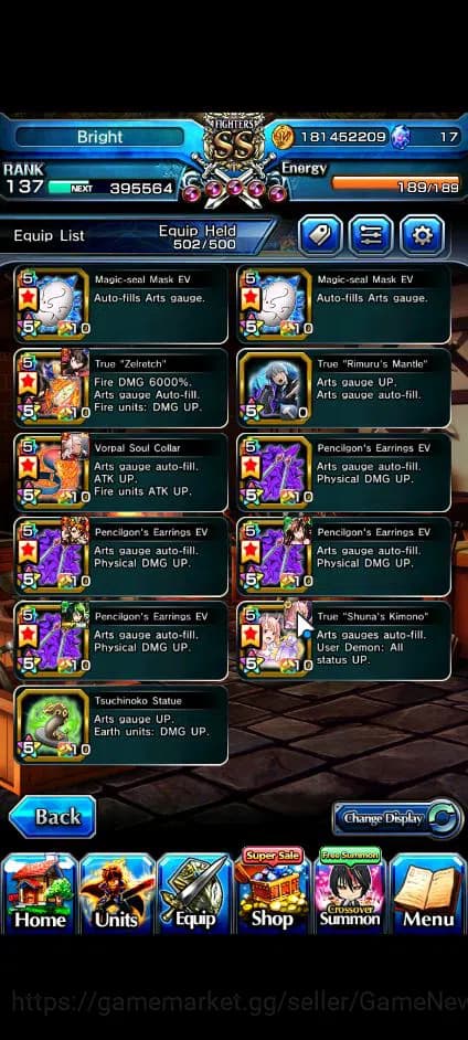 Grand Summoners Accounts Global|Rank 137|2 Sp Art+32 Ascend+11 TW|[Okarun,R image 2