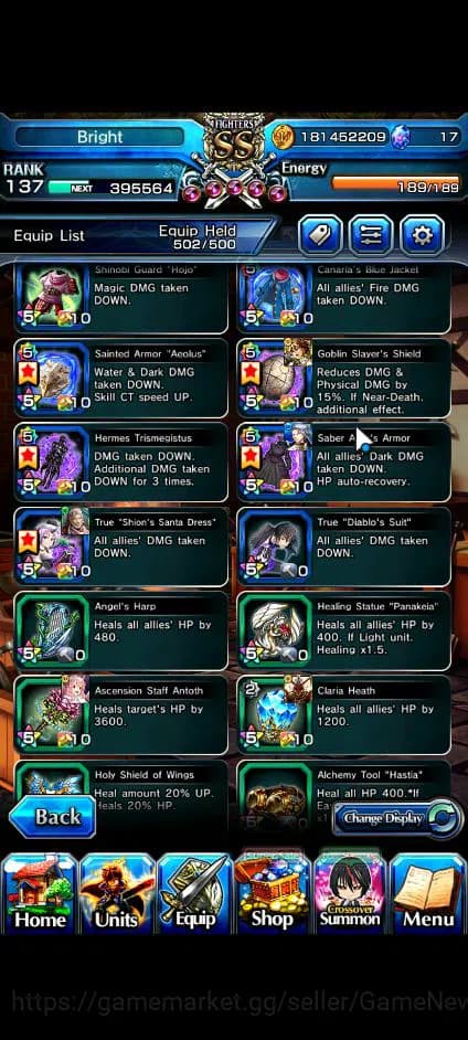 Grand Summoners Accounts Global|Rank 137|2 Sp Art+32 Ascend+11 TW|[Okarun,R image 7