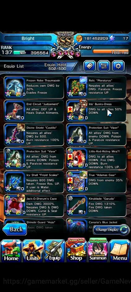 Grand Summoners Accounts Global|Rank 137|2 Sp Art+32 Ascend+11 TW|[Okarun,R image 8