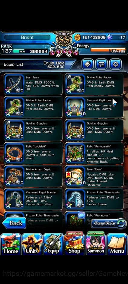 Grand Summoners Accounts Global|Rank 137|2 Sp Art+32 Ascend+11 TW|[Okarun,R image 9