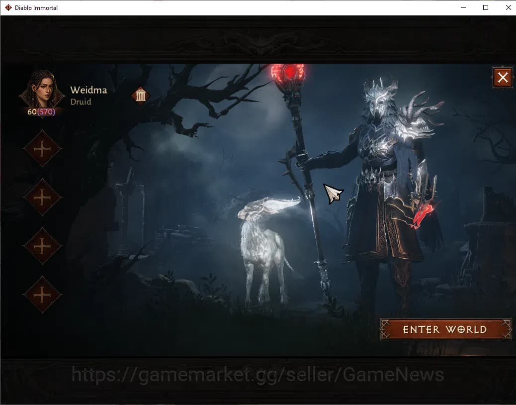 Diablo Immortal Accounts SEA-ANU|CS ON|Lv60(570)|Druid|CR 36k|Reso 450|Para image 1