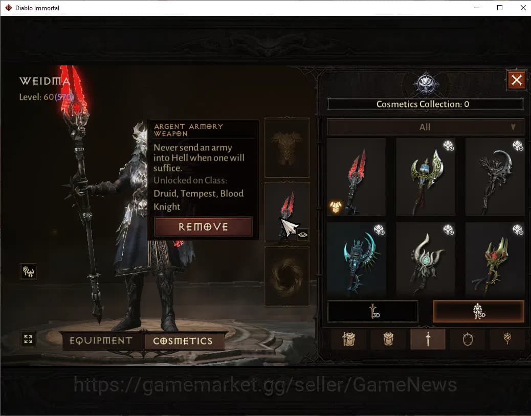 Diablo Immortal Accounts SEA-ANU|CS ON|Lv60(570)|Druid|CR 36k|Reso 450|Para image 7