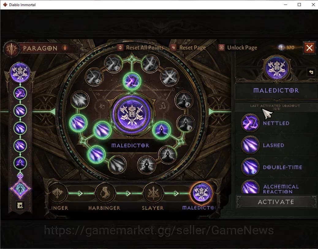 Diablo Immortal Accounts SEA-ANU|CS ON|Lv60(570)|Druid|CR 36k|Reso 450|Para image 8