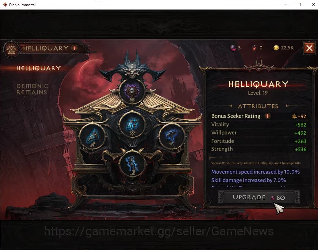 Diablo Immortal Accounts SEA-ANU|CS ON|Lv60(570)|Druid|CR 36k|Reso 450|Para image 9