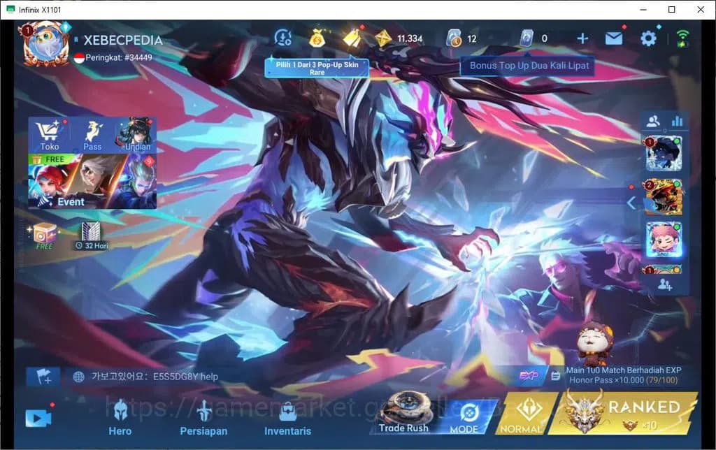 Honor of Kings Accounts GLOBAL|107HR|99SK|LIMITED=ARLI,LADY SUN|GM=GAN AND image 1