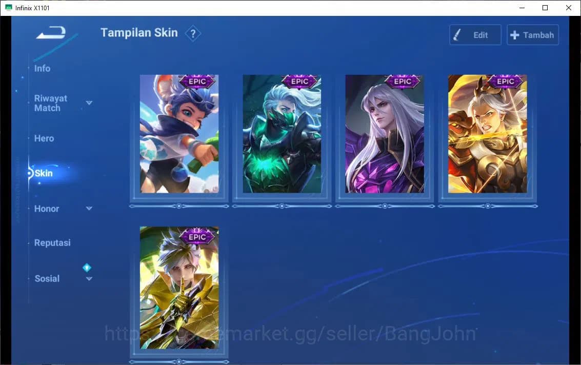 Honor of Kings Accounts GLOBAL|107HR|99SK|LIMITED=ARLI,LADY SUN|GM=GAN AND image 5