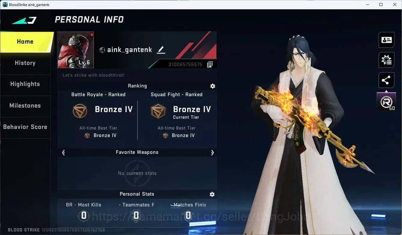 Blood Strike Accounts ASIA | 1 Eternal Voucher | 2 BLEACH | 2 7DS | 1 AO image 1