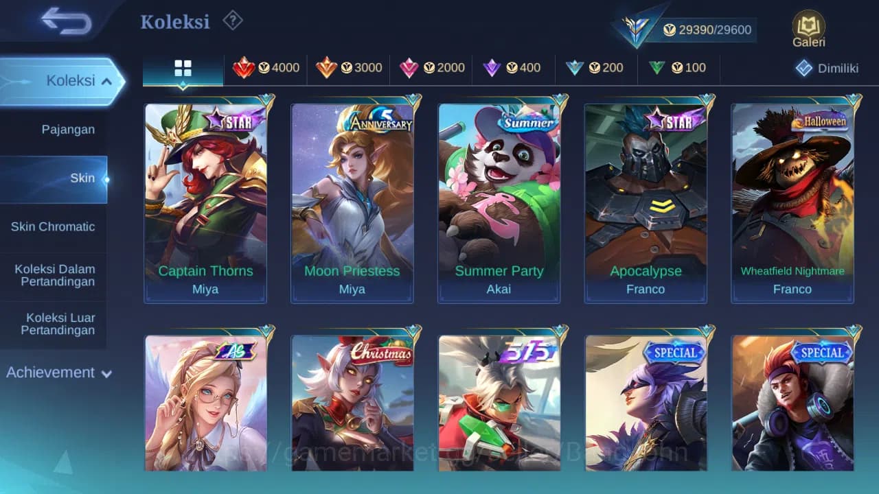 Mobile Legends: Bang Bang Accounts GLOBAL Hero 130 Skin 156 | CC Khufra | Epic Roger image 11