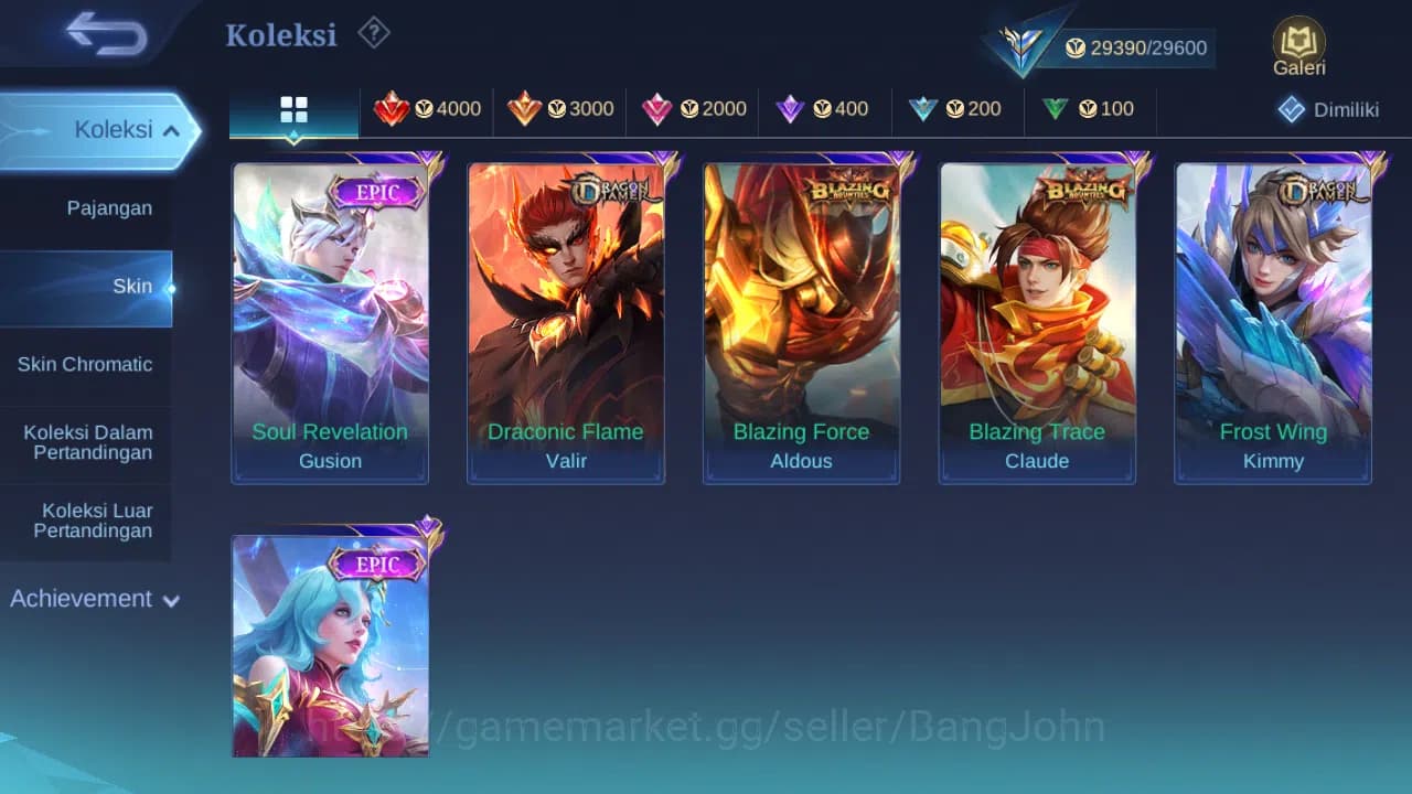 Mobile Legends: Bang Bang Accounts GLOBAL Hero 130 Skin 156 | CC Khufra | Epic Roger image 12