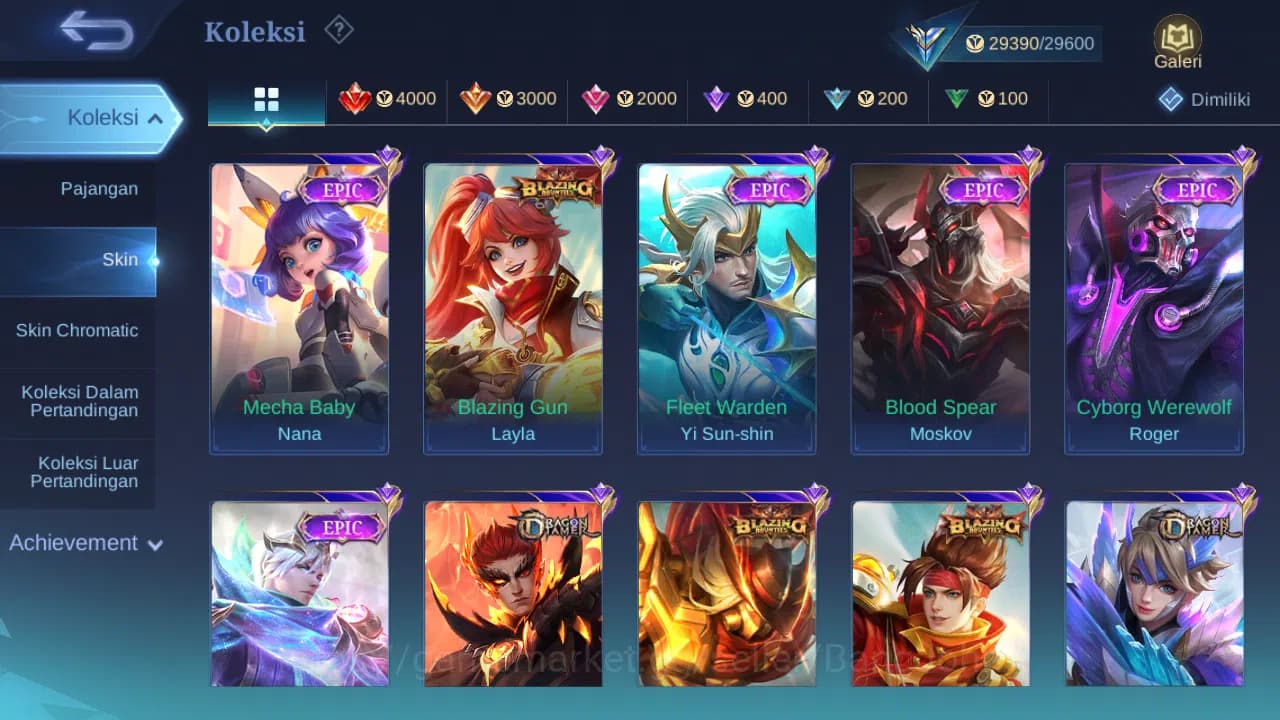 Mobile Legends: Bang Bang Accounts GLOBAL Hero 130 Skin 156 | CC Khufra | Epic Roger image 13