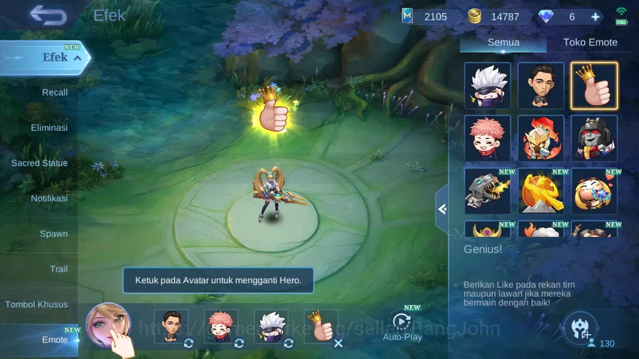 Mobile Legends: Bang Bang Accounts GLOBAL Hero 130 Skin 156 | CC Khufra | Epic Roger image 5