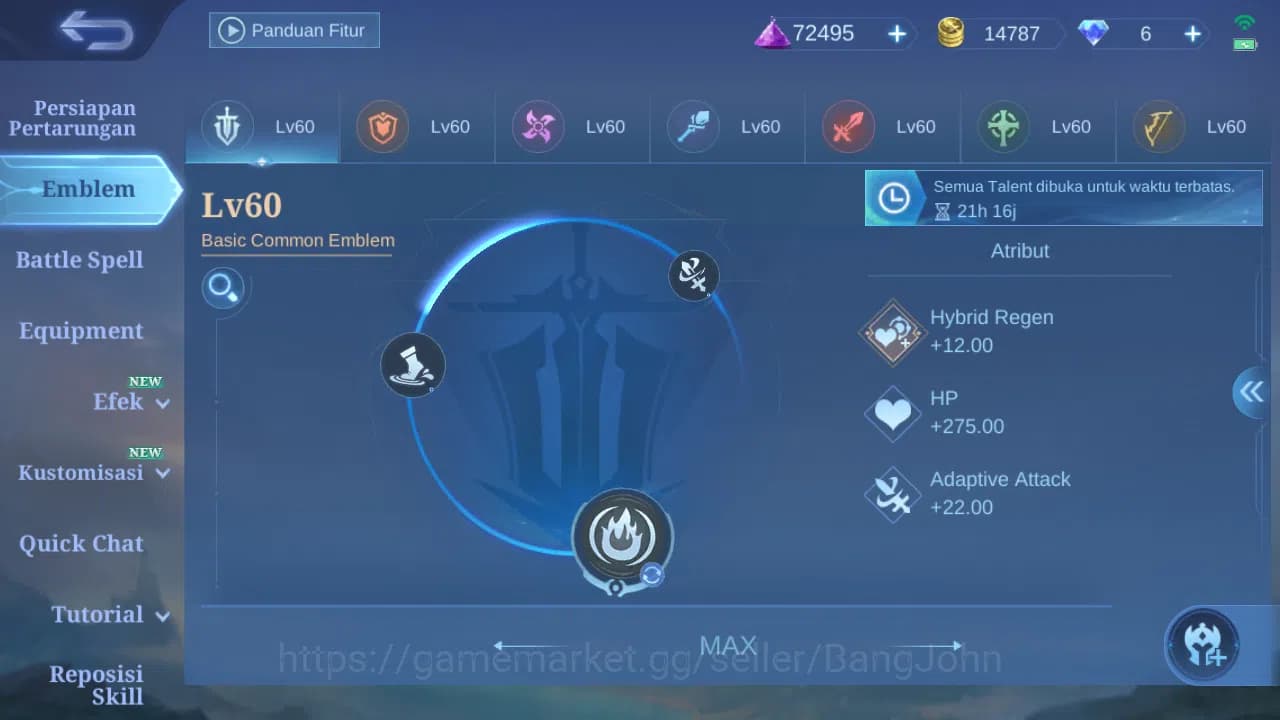 Mobile Legends: Bang Bang Accounts GLOBAL Hero 130 Skin 156 | CC Khufra | Epic Roger image 7