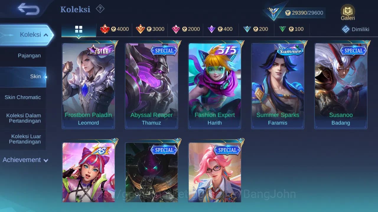 Mobile Legends: Bang Bang Accounts GLOBAL Hero 130 Skin 156 | CC Khufra | Epic Roger image 9