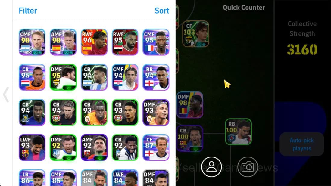 eFootball Accounts Mobile| Blitz Curler(Neymar),Phenom Finish(Hadji D image 2