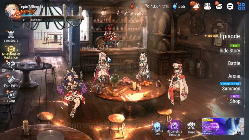 Epic Seven Accounts GLOBAL Unverif|New Era|3 ML(NM Luna,SE Celine,SB A image 1