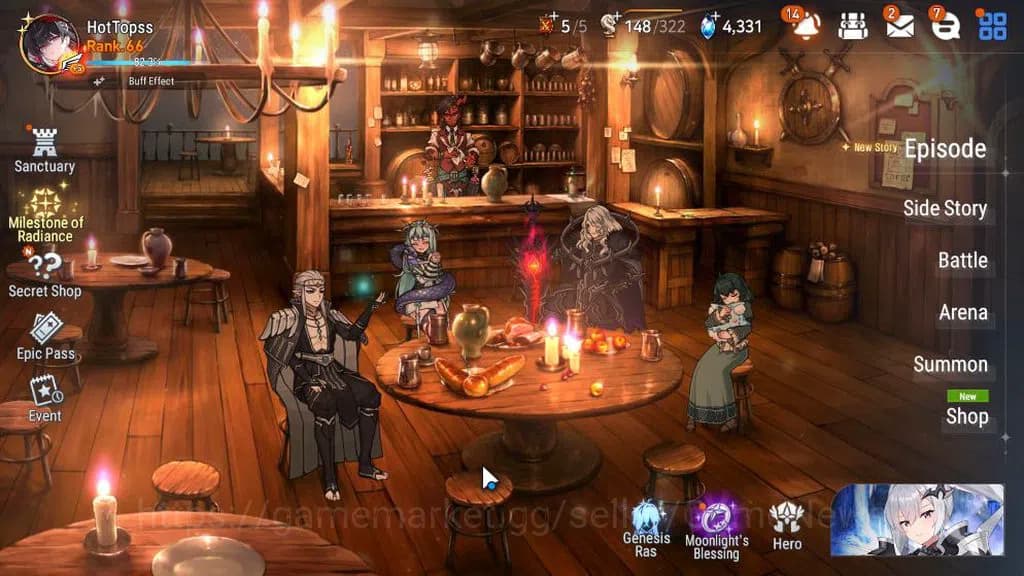 Epic Seven Accounts GLOBAL UNVERIF|NewEra|13ML(Salome,NM Luna,RO Light image 1