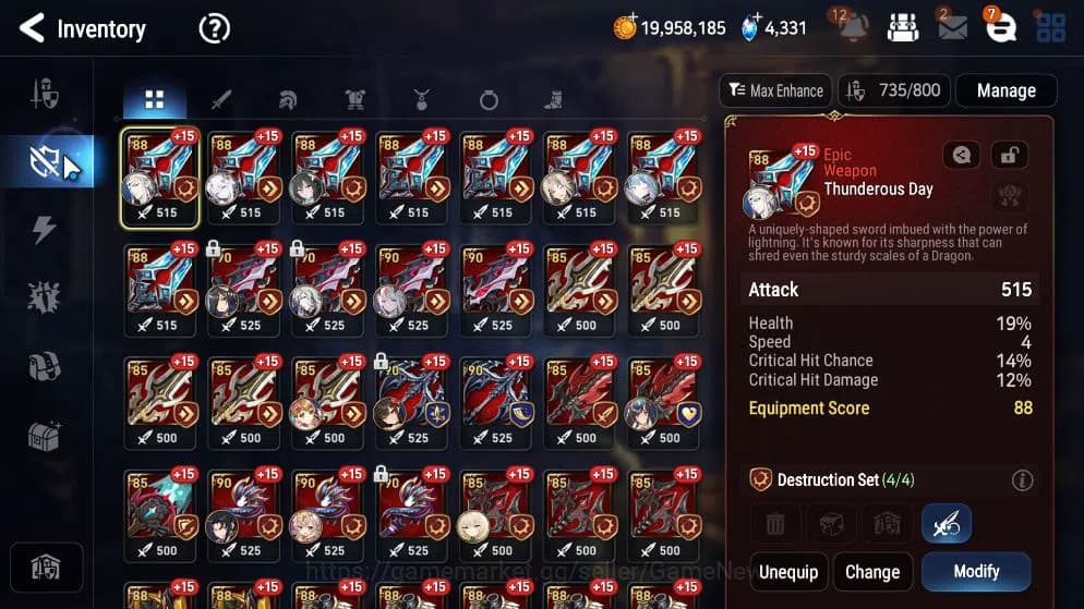 Epic Seven Accounts GLOBAL UNVERIF|NewEra|13ML(Salome,NM Luna,RO Light image 7