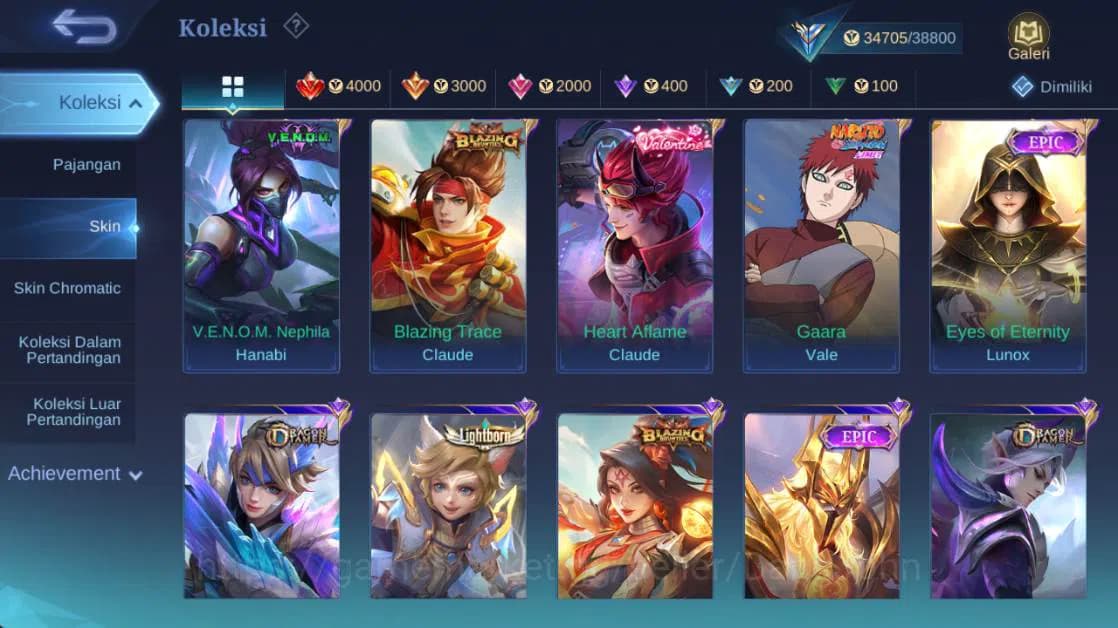 Mobile Legends: Bang Bang Accounts Global,Skin 153,Hero 101,LB rger,vnm Grock,saber J image 10