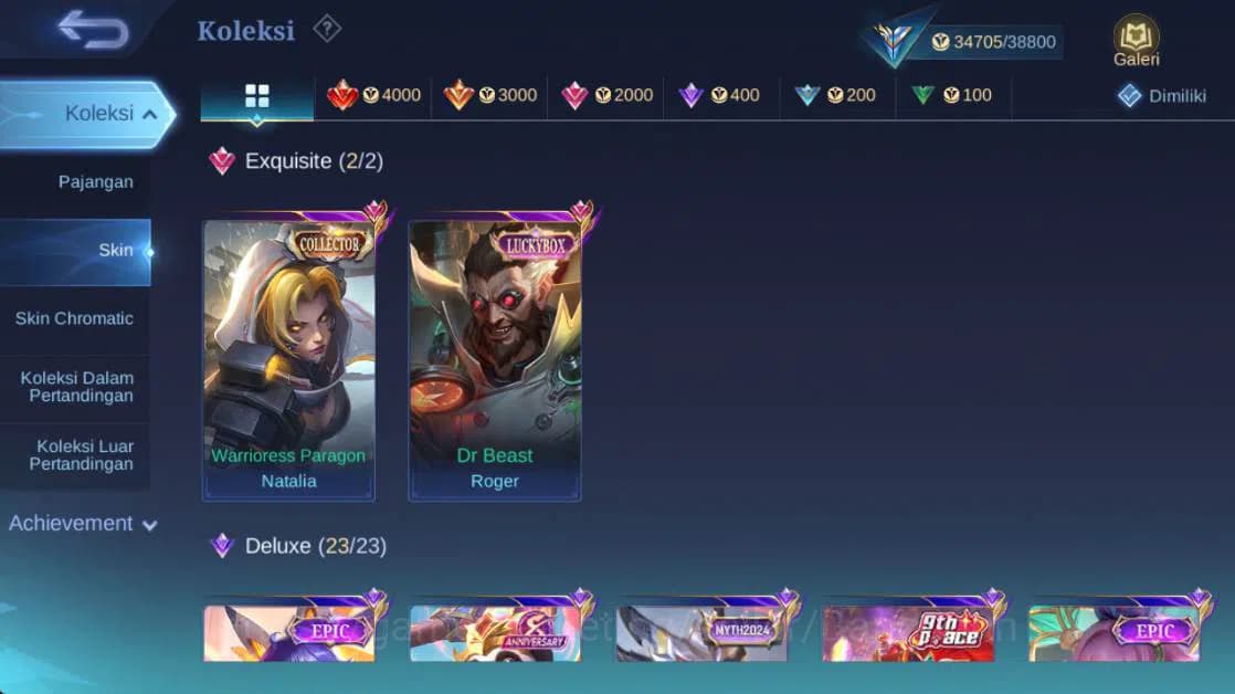 Mobile Legends: Bang Bang Accounts Global,Skin 153,Hero 101,LB rger,vnm Grock,saber J image 12