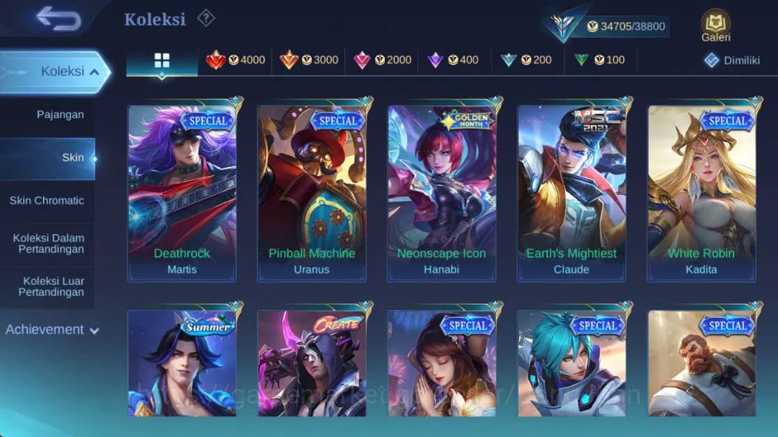 Mobile Legends: Bang Bang Accounts Global,Skin 153,Hero 101,LB rger,vnm Grock,saber J image 14