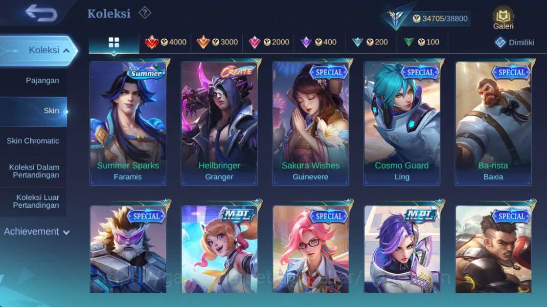 Mobile Legends: Bang Bang Accounts Global,Skin 153,Hero 101,LB rger,vnm Grock,saber J image 6