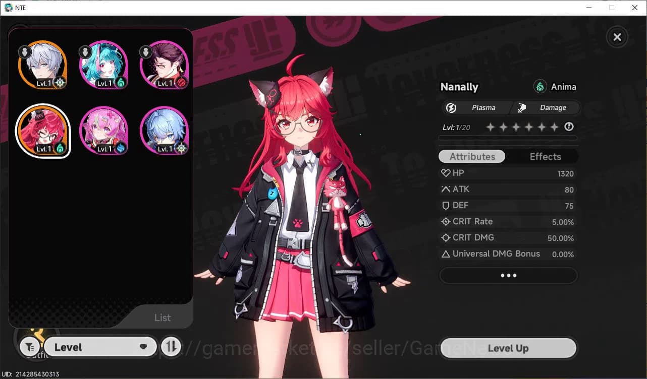 Neverness to Everness Accounts GLOBAL EU|HL 3|1 SSR Nanally |4 SR [Haniel A2,Adle image 2